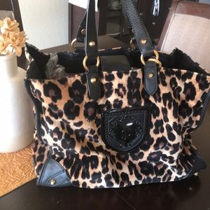 Juicy Couture velvety leopard tote